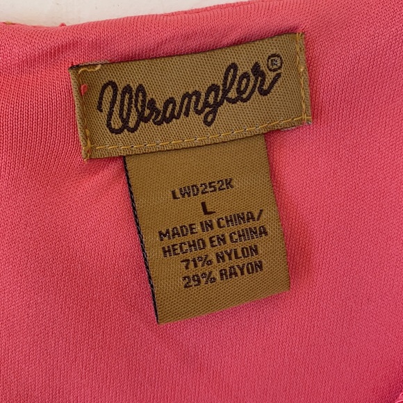 Wrangler Pink/Coral Lace Summer Mid Length Dress - Picture 6 of 9